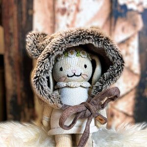 SOLD … HTF Native Fable Teddy Bear Bonnet 6-12 months